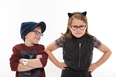 Children wearing spectacles